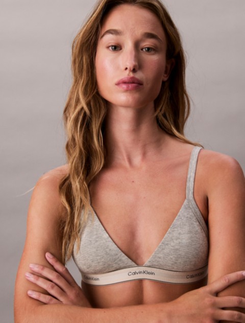 Бра Heritage, мягкая чашка, хлопок, стрейч — Calvin Klein