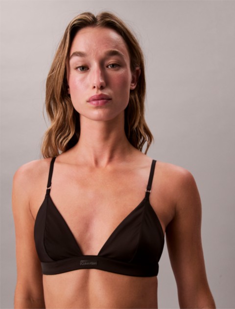 Бра Signature, мягкая чашка, треугольные чашки, атлас — Calvin Klein