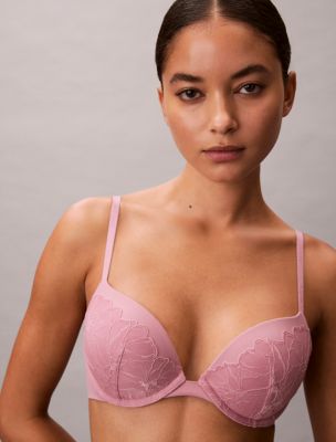 Perfectly Fit Lace Push Up Plunge Bra, Soft Mauve