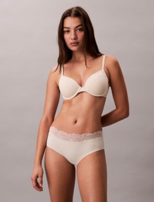 Perfectly Fit Lace Lightly Lined Full Coverage Bra, Bone White