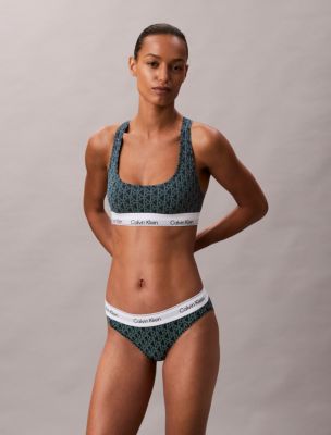 Icon Cotton Modal Unlined Bralette, Stratified Sea