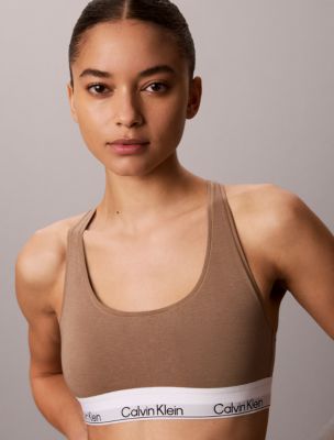 Icon Cotton Modal Unlined Bralette, Soft Mocha 
