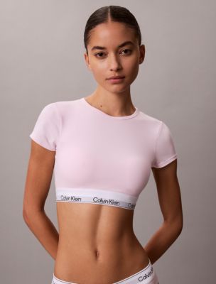 Icon Cotton Modal Lightly Lined T-Shirt Bralette, Cradle Pink