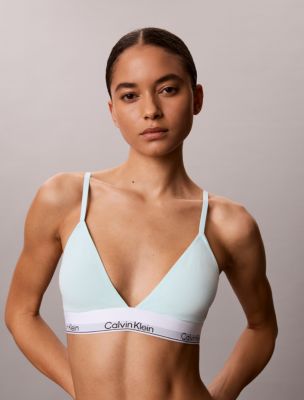 Icon Cotton Modal Lightly Lined Triangle Bralette, Feel The Mint