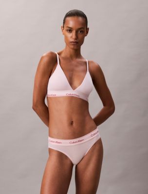 Icon Cotton Modal Lightly Lined Triangle Bralette, Potpourri