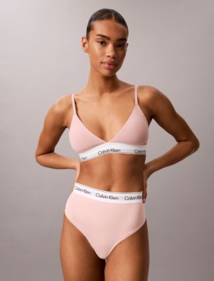 Icon Cotton Modal Lightly Lined Triangle Bralette, Subdued    