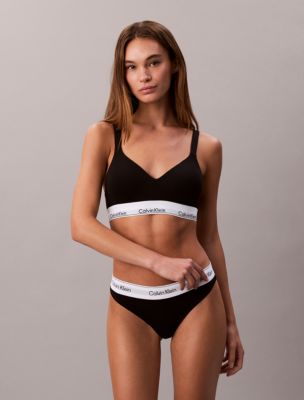 Icon Cotton Modal Lift Bralette, Black