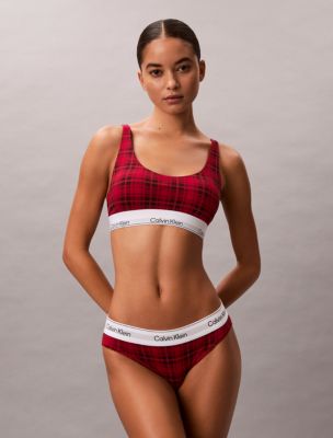 Icon Cotton Modal Lightly Lined Bralette, Dunn Plaid+Scooter