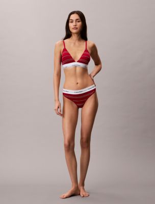 Icon Cotton Modal Thong, Climbing Logo Pin Stripe / Scooter