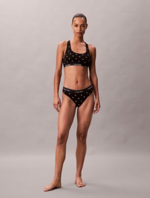 Icon Cotton Modal Thong, Diamond Logo Black