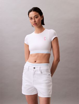 Marc Hundley Pride Icon Cotton Modal T-Shirt Bralette, White