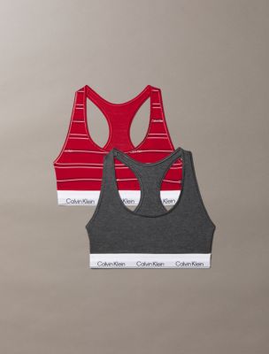 Icon Cotton Modal 2-Pack Unlined Bralette, Scooter / Charcoal Heather