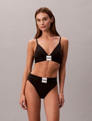 Modern Logo High Waist Bikini, Black