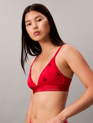 Lunar New Year Lightly Lined Triangle Bralette, Untamed Horses