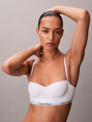 Icon Cotton Modal Ultralight Lightly Lined Balconette Bra, White