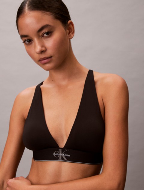 Бралетт Monogram, лёгкая чашка, микрофибра, стрейч — Calvin Klein