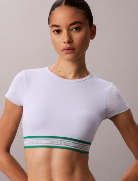 Бралетт Icon, лёгкая чашка, хлопок, модал, в полоску — Calvin Klein