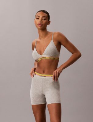 Icon Cotton Modal Pride Lightly Lined Triangle Bra, Grey Heather