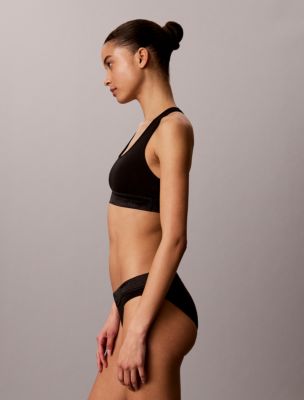 Бралетт Icon, мягкая чашка, хлопок, модал — Calvin Klein, цвет: Чёрный — фото 6