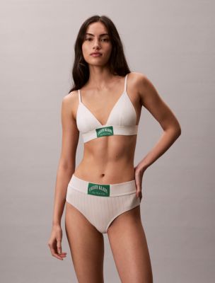 Heritage Classic Cotton Stretch Lightly Lined Triangle Bralette, Tofu