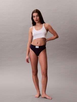 Heritage Classic Cotton Stretch Thong, Evening Blue