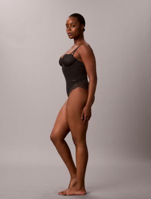 Боди Perfectly Shapewear, кружево — Calvin Klein, цвет: Чёрный — фото 3