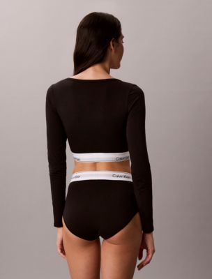 Бралетт Icon, лёгкая чашка, хлопок, модал — Calvin Klein, цвет: Чёрный — фото 6