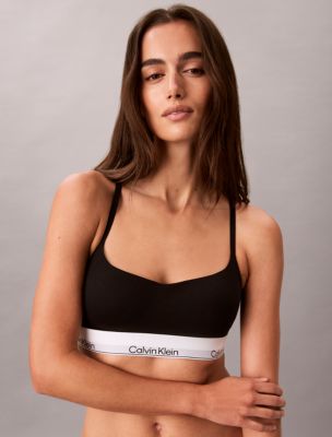 Icon Cotton Modal Lightly Lined Bralette, Black