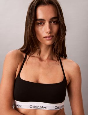 Icon Cotton Modal Unlined Bralette, Black