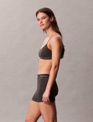 Бралетт Heritage, мягкая чашка, хлопок — Calvin Klein, цвет: Чёрный устричный — фото 4