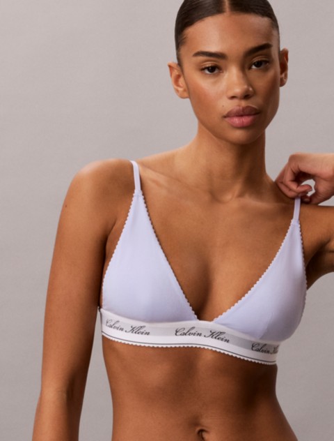 Бра Icon Script, треугольные чашки, хлопок, модал — Calvin Klein