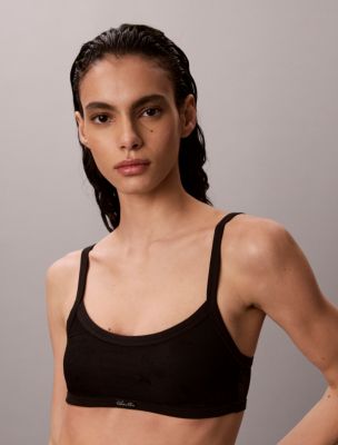 Icon Stretch Lace Lightly Lined Bralette, Black