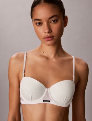 Icon Stretch Lace Push Up Balconette, White