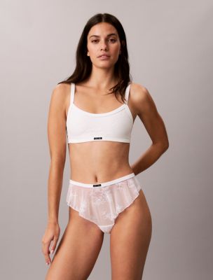Icon Stretch Lace Tanga, White