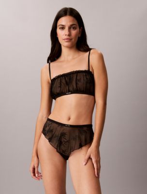 Icon Stretch Lace Tanga, Black