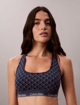 Icon Cotton Modal Limited Edition Unlined Bralette, Denim Emblem Pageant Blue