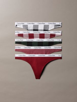 Carousel Cotton Stretch 5-Pack Thong, Multi