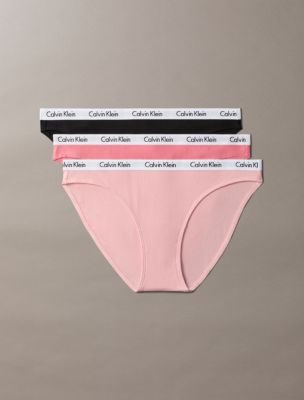 Carousel Cotton Stretch Rib 3-Pack Bikini from Calvin Klein - $33.60