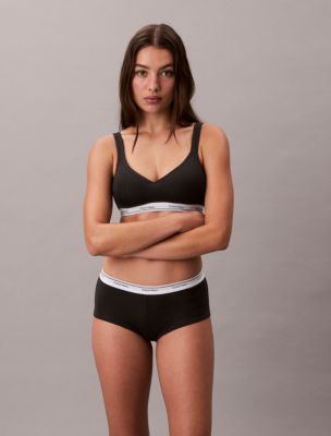 Cotton Modal Balance Boyshort, Black