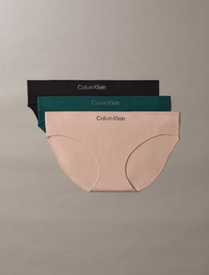 Microfiber Seamless Rib 3-Pack Bikini from Calvin Klein - $28