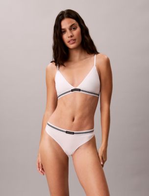 Calvin Klein Cotton Stretch Jacquard Logo Patch 3-Pack Thong — фото 2