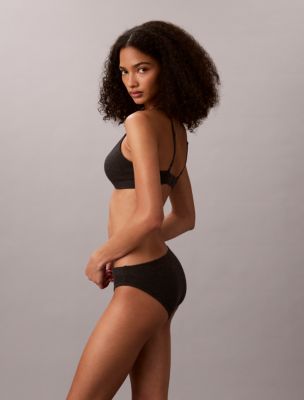 Бра Classic Comfort, лёгкая чашка, вафельная ткань — Calvin Klein, цвет: Угольный меланжевый — фото 4
