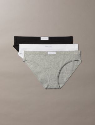 Classic Comfort Cozy Waffle 3-Pack Bikini, Black/ White/ Grey Heather