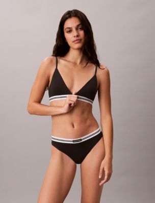 Бралетт Patch, лёгкая чашка, хлопок, жаккард, стрейч — Calvin Klein, цвет: Чёрный — фото 2