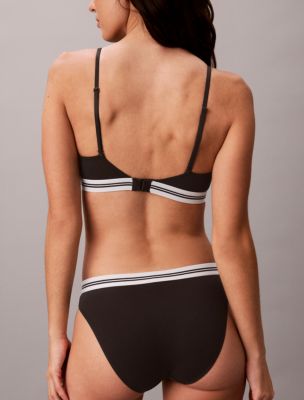 Бралетт Patch, лёгкая чашка, хлопок, жаккард, стрейч — Calvin Klein, цвет: Чёрный — фото 6