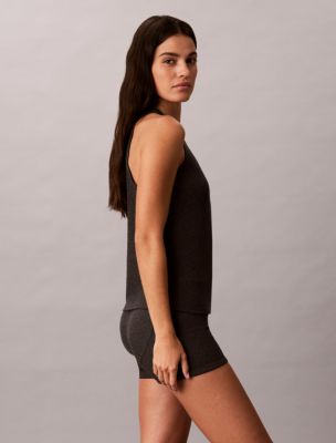 Женская вафельная майка Calvin Klein Classic Comfort, цвет: Угольный меланжевый — фото 6