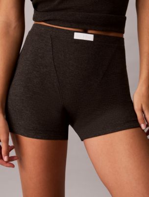 Женские вафельные шорты Calvin Klein Classic Comfort, цвет: Угольный меланжевый — фото 3