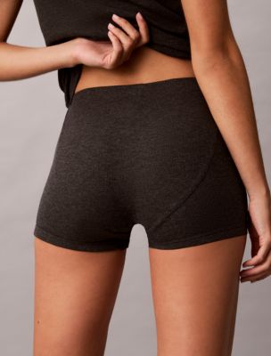 Женские вафельные шорты Calvin Klein Classic Comfort, цвет: Угольный меланжевый — фото 5