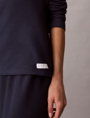 Пижамный топ Classic Comfort, вафельная ткань — Calvin Klein, цвет: Синий — фото 6