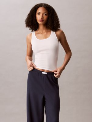 Женские брюки Calvin Klein Classic Comfort Cozy Waffle, цвет: Синий — фото 4